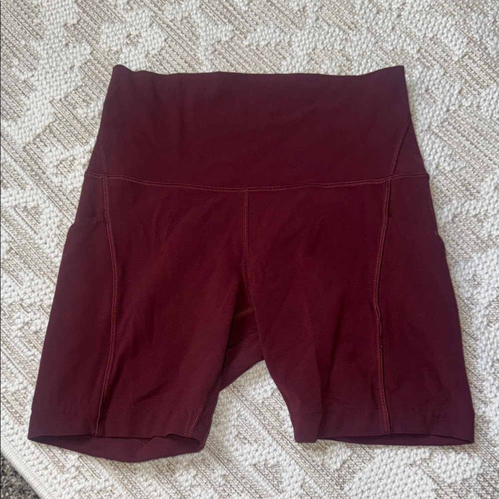 lululemon athletica Women's Bike Shorts in Deep Burgundy